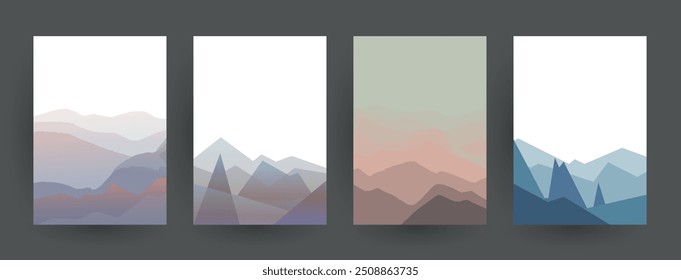 Cubiertas con diseño minimalista. Fondos abstractos. Marco de Vector para texto Gráficos de arte moderno 