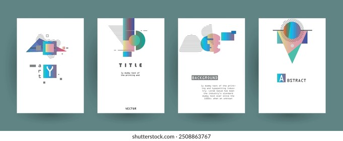 Cubiertas con diseño minimalista. Fondos abstractos. Marco de Vector para texto Gráficos de arte moderno 