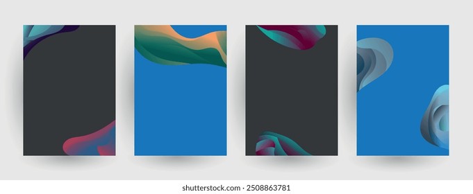 Covers with minimal design. Abstract backgrounds. Vector frame for text Modern Art graphics 