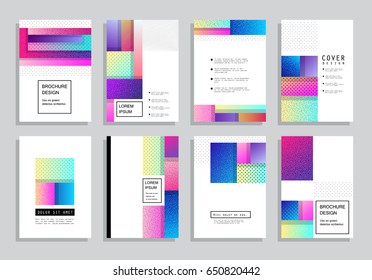 Covers with minimal design. Abstract backgrounds. Vector frame for text Modern Art graphics for hipsters 