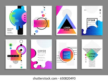 Covers With Minimal Design. Abstract Backgrounds. Vector Frame For Text Modern Art Graphics For Hipsters 