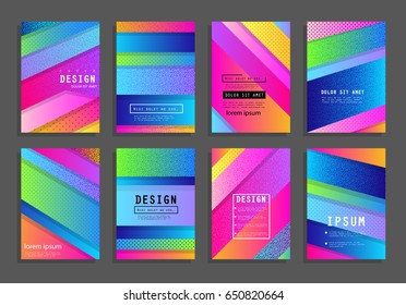 Covers with minimal design. Abstract backgrounds. Vector frame for text Modern Art graphics for hipsters 
