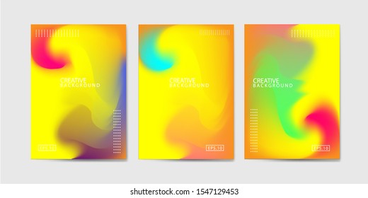 Covers with minimal design. Cool Blurred and  geometric backgrounds for your design. Applicable for Banners, Placards, Posters, Flyers etc. Eps10 vector