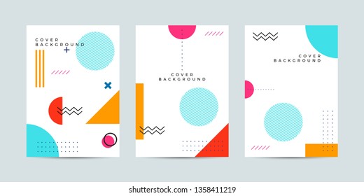 Covers with minimal design. Cool geometric backgrounds for your design. Applicable for Banners, Placards, Posters, Flyers etc. Eps10 vector