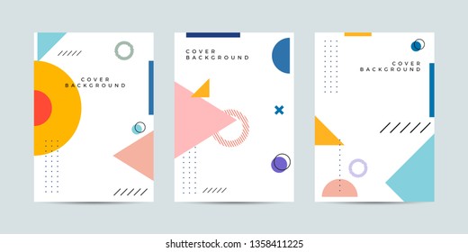 Covers with minimal design. Cool geometric backgrounds for your design. Applicable for Banners, Placards, Posters, Flyers etc. Eps10 vector
