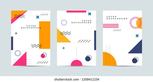 Covers with minimal design. Cool geometric backgrounds for your design. Applicable for Banners, Placards, Posters, Flyers etc. Eps10 vector