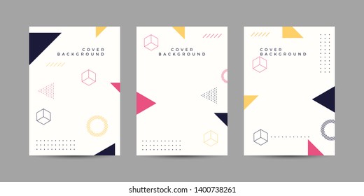 Covers with minimal design. Cool geometric backgrounds for your design. Applicable for Banners, Placards, Brochure, Posters, Flyers etc. Eps10 vector