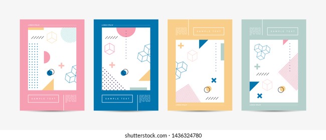 Covers with minimal design. Cool geometric backgrounds for your design. Applicable for Banners, Placards, Posters, Flyers etc. Eps10 vector