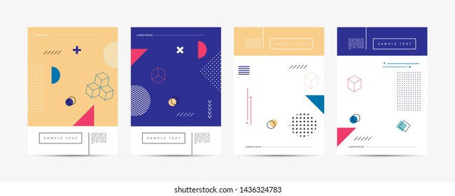 Covers with minimal design. Cool geometric backgrounds for your design. Applicable for Banners, Placards, Posters, Flyers etc. Eps10 vector
