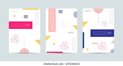 Covers with minimal design. Cool geometric backgrounds for your design. Applicable for Banners, Placards, Posters, Flyers etc. Eps10 vector