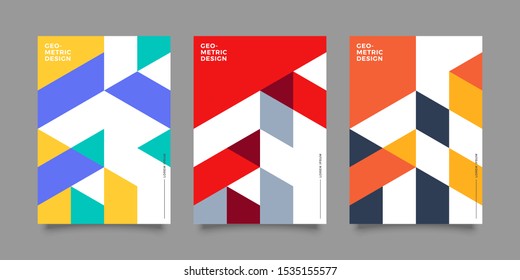 Covers with minimal design. Cool geometric backgrounds for your design. Applicable for Banners, Placards, Posters, Flyers etc. Eps10 vector