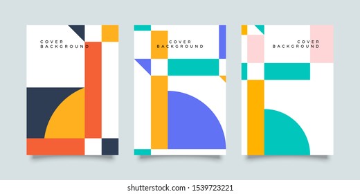 Covers with minimal design. Cool geometric backgrounds for your design. Applicable for Banners, Placards, Posters, Flyers etc. Eps10 vector