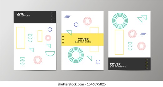 
Covers with minimal design. Cool geometric Memphis backgrounds for your design. Applicable for Banners, Placards, Posters, Flyers etc. Eps10 vector

