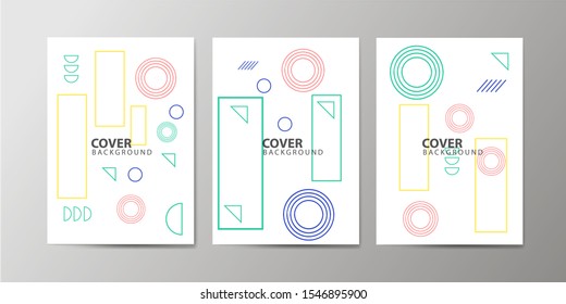 
Covers with minimal design. Cool geometric Memphis backgrounds for your design. Applicable for Banners, Placards, Posters, Flyers etc. Eps10 vector

