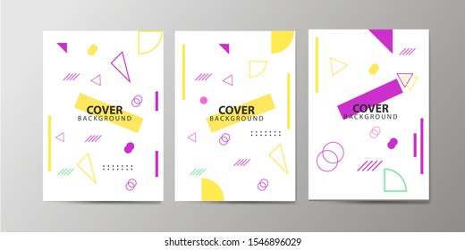 
Covers with minimal design. Cool geometric Memphis backgrounds for your design. Applicable for Banners, Placards, Posters, Flyers etc. Eps10 vector

