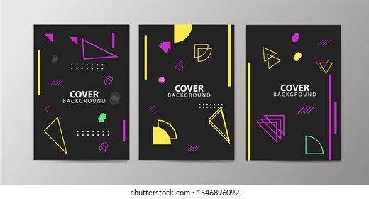 
Covers with minimal design. Cool geometric Memphis backgrounds for your design. Applicable for Banners, Placards, Posters, Flyers etc. Eps10 vector


