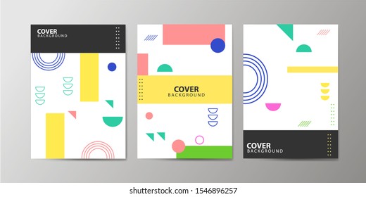 
Covers with minimal design. Cool geometric Memphis backgrounds for your design. Applicable for Banners, Placards, Posters, Flyers etc. Eps10 vector

