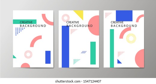 Tapas con un diseño mínimo. Frescos fondos geométricos para su diseño. Aplicable a Banners, Carteles, Carteles, Volantes, etc. Vector Eps10