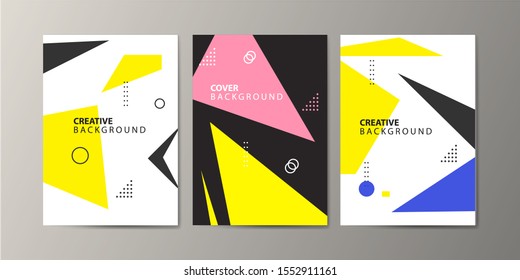 Covers with minimal design. Cool geometric backgrounds for your design. Applicable for Banners, Placards, Posters, Flyers etc. Eps10 vector