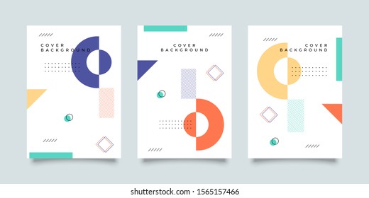 Covers with minimal design. Cool geometric backgrounds for your design. Applicable for Banners, Placards, Posters, Flyers etc. Eps10 vector