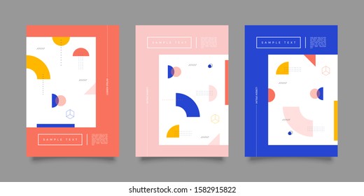 Covers with minimal design. Cool geometric backgrounds for your design. Applicable for Banners, Placards, Posters, Flyers etc