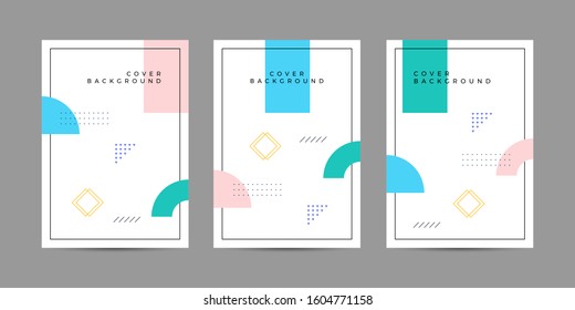 Covers with minimal design. Cool geometric backgrounds for your design. Applicable for Banners, Placards, Posters, Flyers etc. Eps10 vector