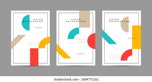 Covers with minimal design. Cool geometric backgrounds for your design. Applicable for Banners, Placards, Posters, Flyers etc. Eps10 vector