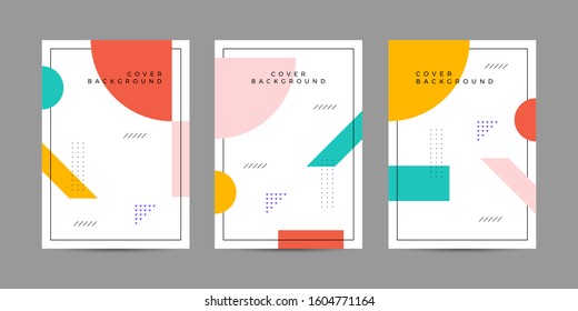 Covers with minimal design. Cool geometric backgrounds for your design. Applicable for Banners, Placards, Posters, Flyers etc. Eps10 vector