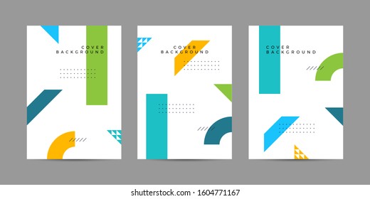 Covers with minimal design. Cool geometric backgrounds for your design. Applicable for Banners, Placards, Posters, Flyers etc. Eps10 vector