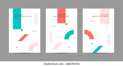 Covers with minimal design. Cool geometric backgrounds for your design. Applicable for Banners, Placards, Posters, Flyers etc. Eps10 vector