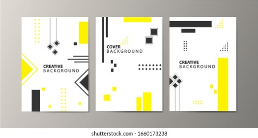 Covers with minimal design. Cool geometric backgrounds for your design. Applicable for Banners, Placards, Posters, Flyers etc. Eps10 vector