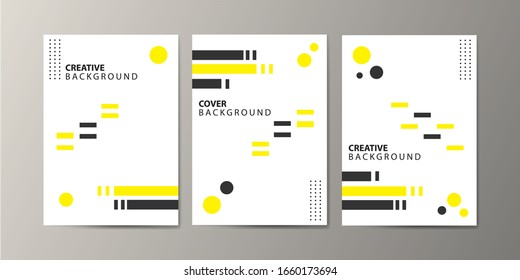Covers with minimal design. Cool geometric backgrounds for your design. Applicable for Banners, Placards, Posters, Flyers etc. Eps10 vector