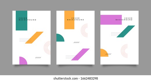 Covers with minimal design. Cool geometric backgrounds for your design. Applicable for Banners, Placards, Posters, Flyers etc