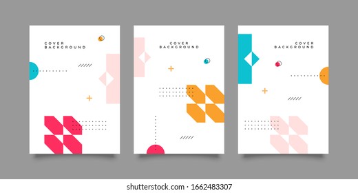 Covers with minimal design. Cool geometric backgrounds for your design. Applicable for Banners, Placards, Posters, Flyers etc