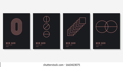 Covers with minimal design. Cool geometric backgrounds for your design. Applicable for Banners, Placards, Posters, Flyers etc. Eps10 vector template. 18x24 in