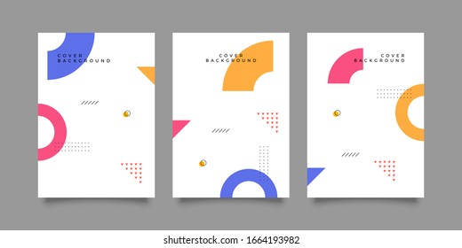 Covers with minimal design. Cool geometric backgrounds for your design. Applicable for Banners, Placards, Posters, Flyers etc. Eps10 vector