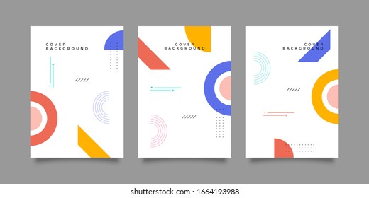 Covers with minimal design. Cool geometric backgrounds for your design. Applicable for Banners, Placards, Posters, Flyers etc. Eps10 vector