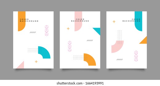 Covers with minimal design. Cool geometric backgrounds for your design. Applicable for Banners, Placards, Posters, Flyers etc. Eps10 vector