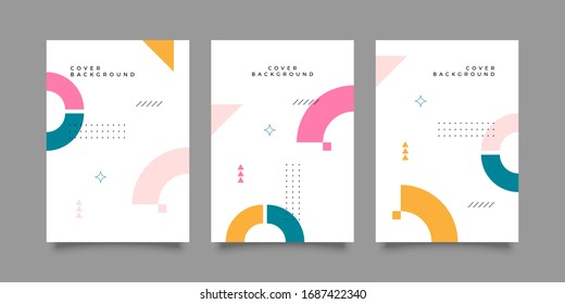 Covers with minimal design. Cool geometric backgrounds for your design. Applicable for Banners, Placards, Posters, Flyers etc. Eps10 vector