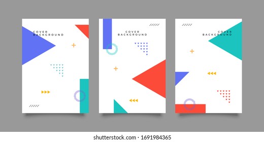 Covers with minimal design. Cool geometric backgrounds for your design. Applicable for Banners, Placards, Posters, Flyers etc. Eps10 vector