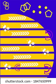 Umhüllungen mit minimalem Design. Coole geometrische Hintergründe für Ihr Design. Anwendbar für Banner, Plakate, Poster, Flyer etc. Eps10 Vektordatei.