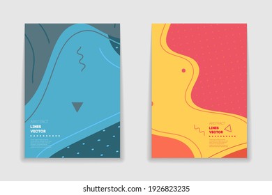Covers with Minimal Design. Cool geometric backgrounds for your design. Applicable for Banners, Placards, Posters, Flyers etc. EPS10 vector template.