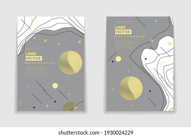 Covers with Minimal Design. Cool geometric backgrounds for your design. Applicable for Banners, Placards, Posters, Flyers etc. EPS10 vector template.