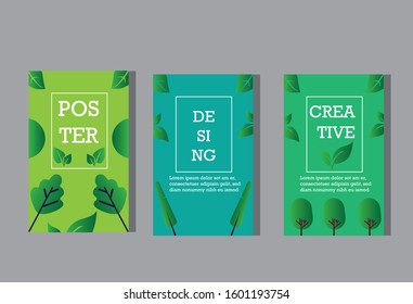 Covers with minimal design. Cool nature backgrounds for your design. Applicable for Banners, Placards, Posters, Flyers etc. EPS 10