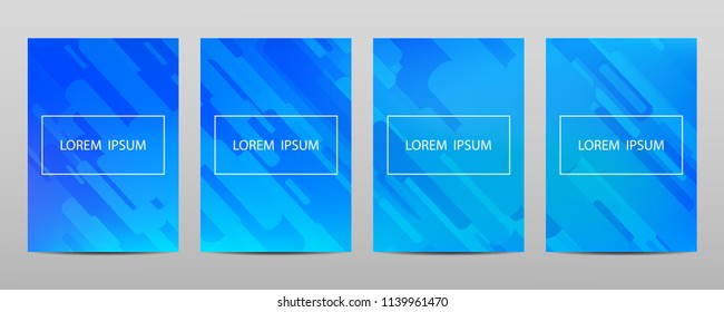 Covers with minimal design. Geometric backgrounds for your design. Vector template.