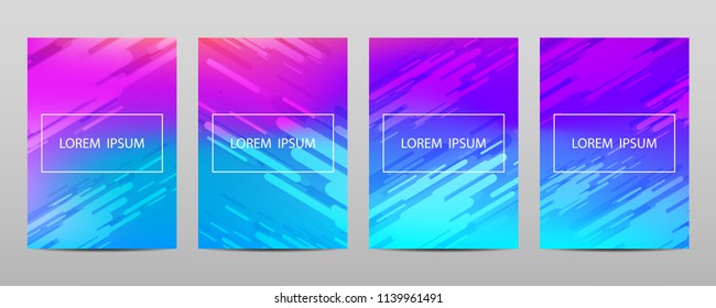 Covers with minimal design. Geometric backgrounds for your design. Vector template.