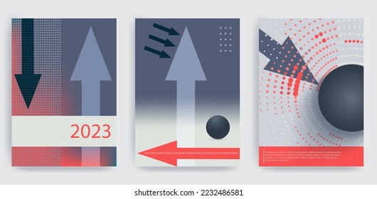 Covers with minimal design. Geometric backgrounds for your project. Vector illustration