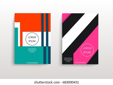 Covers with minimal design. Geometric backgrounds for your design. Applicable for Banners, Annual Report, Magazine, Poster, Corporate Presentation, Portfolio, Flyer, layout. Eps10 vector template