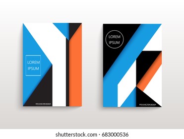 Covers with minimal design. Geometric backgrounds for your design. Applicable for Banners, Annual Report, Magazine, Poster, Corporate Presentation, Portfolio, Flyer, layout. Eps10 vector template