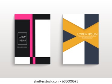 Covers with minimal design. Geometric backgrounds for your design. Applicable for Banners, Annual Report, Magazine, Poster, Corporate Presentation, Portfolio, Flyer, layout. Eps10 vector template